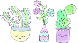 Tumblr plants cactus drawing kawaii aesthetic...