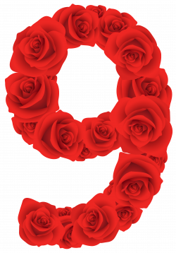 Red Roses Number Nine PNG Clipart Image | Gallery Yopriceville ...
