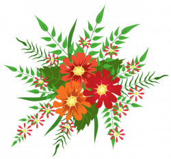 Red and Orange Flowers Decoration PNG Image | ~*♧️Flower Clipart 1 ...