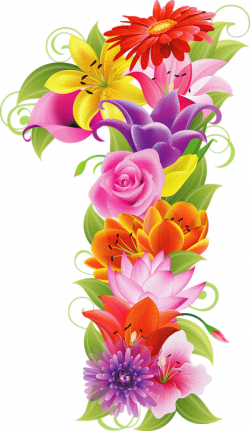 цифры -цветы (2).png | Pinterest | Flowers, Clip art and Decoupage