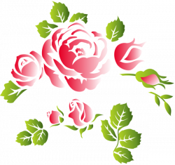 Roses Floral Ornament PNG Clip Art | decoupage borders | Pinterest ...