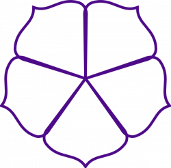 Purple Flower Outline Clip Art at Clker.com - vector clip art online ...