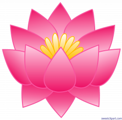 Lotus Flower Pink Clip Art - Sweet Clip Art