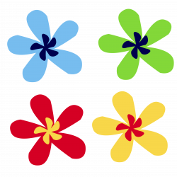 Clipart - rainbow flower