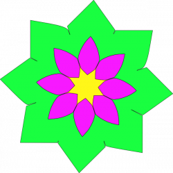 Geometric Flower Shape Clip Art at Clker.com - vector clip art ...