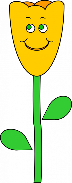 Clipart - Smiling spring tulip