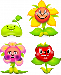 Clipart - Flower Game Characters - superb production quality