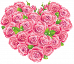Pink Roses Heart Clipart | elaine | Pinterest | Pink roses and Rose