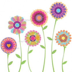 Spring Flowers Clip Art - Digital Florals Graphic to make ...