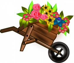 Flower Wheelbarrow Clip Art at Clker.com - vector clip art online ...