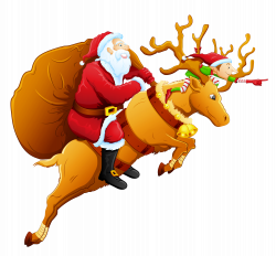Santa and Reindeer PNG Clipart | Gallery Yopriceville - High ...