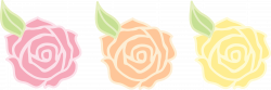Pink Orange and Yellow Roses - Free Clip Art