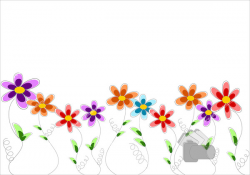 Row Of Flowers Clipart | Free download best Row Of Flowers ...