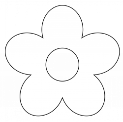 Simple Flower Clipart Black And White | Clipart Panda - Free Clipart ...