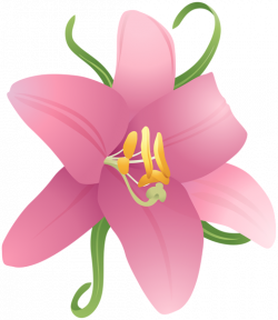 Pink Flower Clipart PNG Image | CLIP ART FLOWERS THREE | Pinterest ...