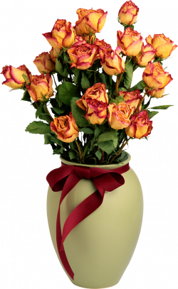 Vase with Orange Roses PNG Picture | Gallery Yopriceville - High ...