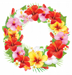 Wreath of Exotic Flowers PNG Clipart Picture | Gallery Yopriceville ...