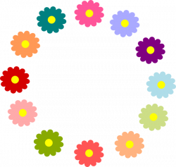Rainbow Flower Wreath Clip Art at Clker.com - vector clip art online ...