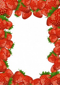 Transparent PNG Frame with Strawberries | Gallery Yopriceville ...