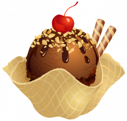 Transparent Chocolate Ice Cream Waffle Basket PNG Picture | coupe de ...