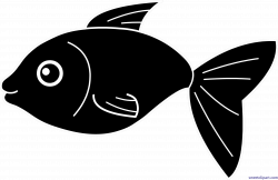 Happy Black Fish Clip Art - Sweet Clip Art