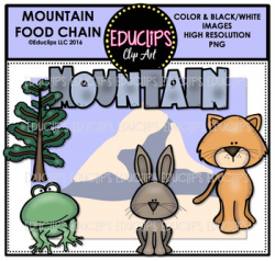 Mountain Food Chain Clip Art Mini Bundle {Educlips Clipart}