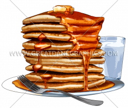 Pancake Stack | Production Ready Artwork for T-Shirt Printing