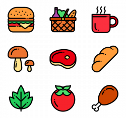 13 natural food icon packs - Vector icon packs - SVG, PSD, PNG, EPS ...