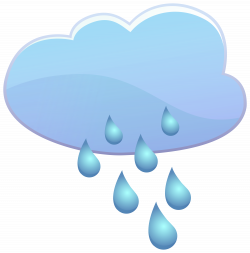 Cloud and Rain Drops Weather Icon PNG Clip Art - Best WEB Clipart