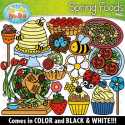 Spring Foods Clipart Set {Zip-A-Dee-Doo-Dah Designs}