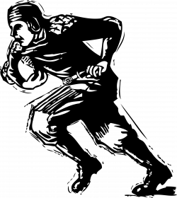 Clipart - old time football player