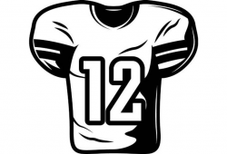 Football Jersey #1 Equipment Sports Stadium Field School Team Game Uniform  Logo .SVG .EPS .PNG Instant Clipart Vector Cricut Cut Cutting