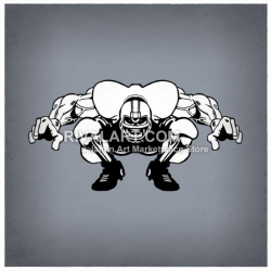 Football Player Graphic Muscular Strong