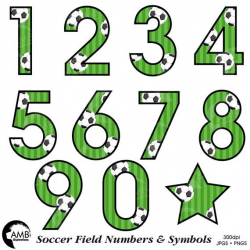 Soccer Number Clipart, Football Clipart, Sports Team Clipart ...