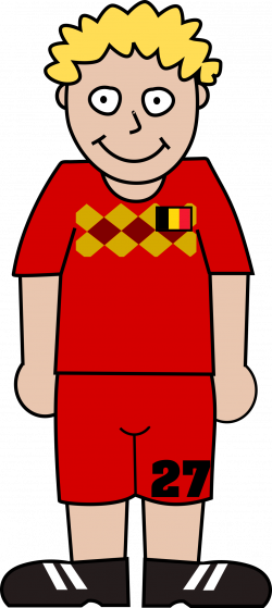 Clipart - Football player belgium