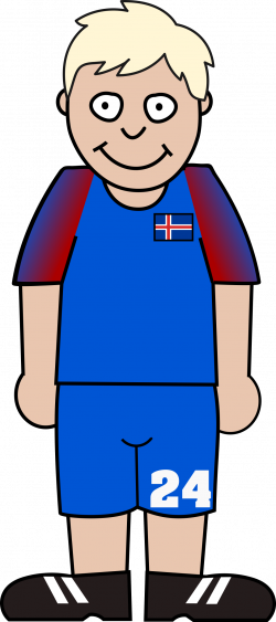 Clipart - Football player iceland