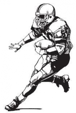 Running football player clipart - Clip Art Library