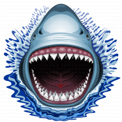 Shark Jaw Drawing at GetDrawings.com | Free for personal use Shark ...