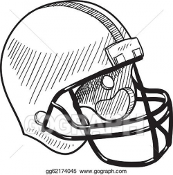 Vector Clipart - Football helmet sketch. Vector Illustration ...