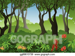 EPS Illustration - Forest background. Vector Clipart ...