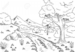 Black and white clipart forest 6 » Clipart Portal