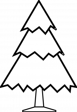 Christmas tree forest clipart black and white