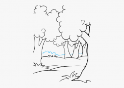 How To Draw A Cartoon Forest In - Easy Drawing Of Forest ...