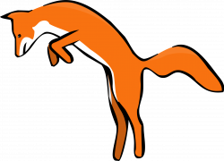 Clipart - Leaping Red Fox