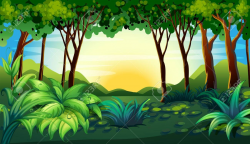 36430944 Illustration Of A Scene Forest With Jungle Clipart ...