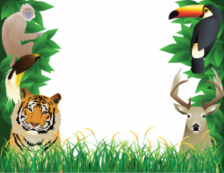 28+ Collection of Jungle Animal Background Clipart | High quality ...