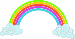 This cute rainbow with clouds clip art is in the public domain so ...