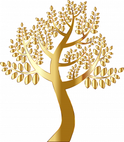 Clipart - Simple Gold Tree Without Background