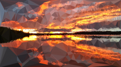 Clipart - Low Poly Nuclear Sunset