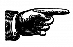Vintage Snips and Clips: Hand Pointing Finger vintage illustration ...